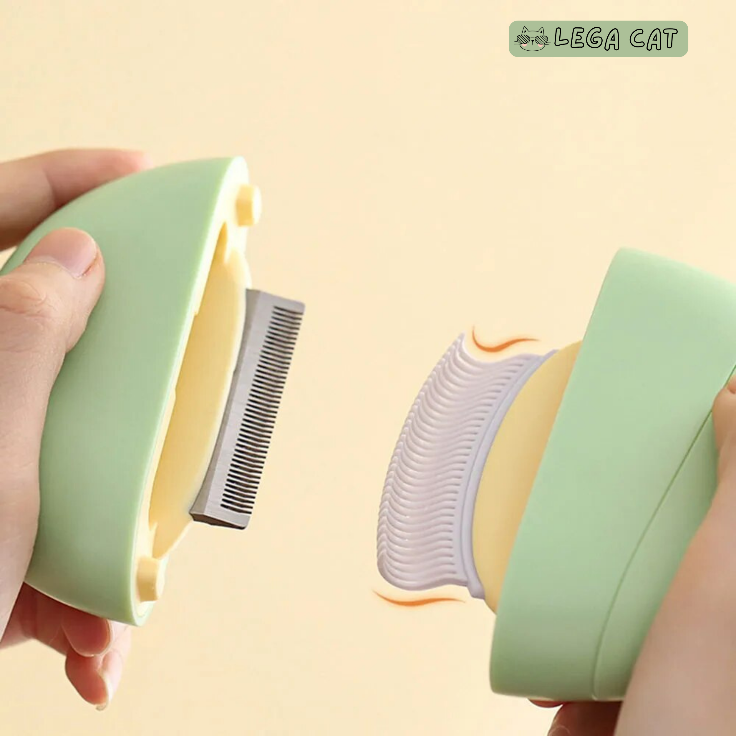 3 in 1, Shell-Shaped, Deshedding Comb, Durable, Prevent Knots, Mats, Cat and Kittens